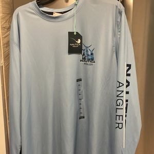 Beautiful blue Nautica Angler fishing long-sleeve shirt.